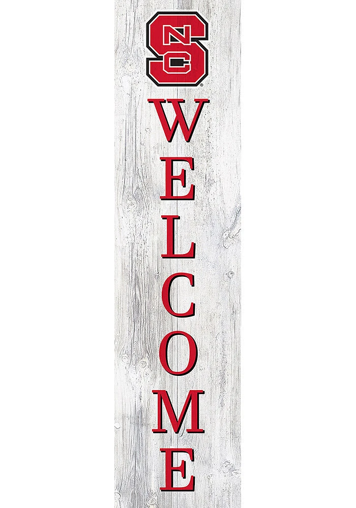 NC State Wolfpack 48 Inch Welcome Leaner Sign - Red