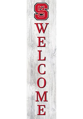 NC State Wolfpack 48 Inch Welcome Leaner Sign - Red