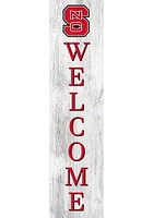NC State Wolfpack 48 Inch Welcome Leaner Sign - Red