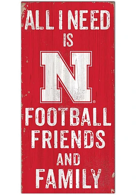 Nebraska Cornhuskers Football Friends and Family Sign - Red