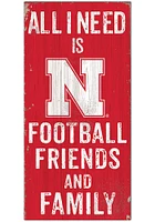 Nebraska Cornhuskers Football Friends and Family Sign - Red