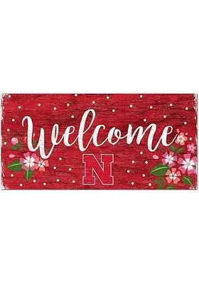 Nebraska Cornhuskers Welcome Floral Sign - Red