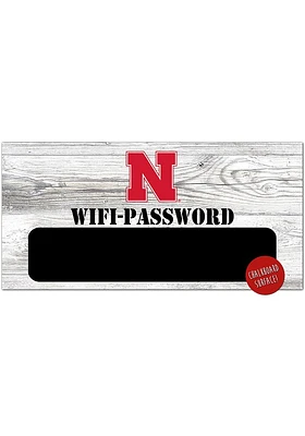 Nebraska Cornhuskers Wifi Password 6x12 Sign - Red