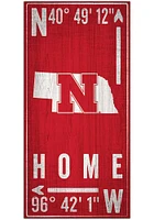 Nebraska Cornhuskers Coordinate Sign - Red