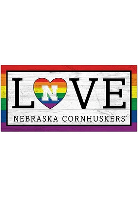 Nebraska Cornhuskers LGBTQ Love Sign - Red