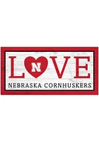 Nebraska Cornhuskers Love 6x12 Sign - Red