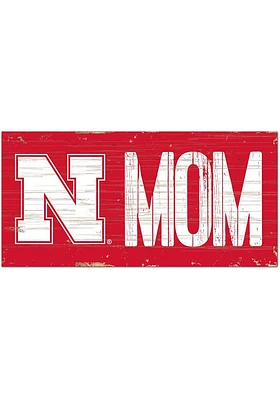 Nebraska Cornhuskers MOM Sign - Red