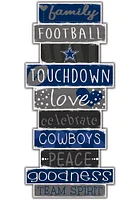 Dallas Cowboys Celebrations Stack 24 Inch Sign - Navy Blue