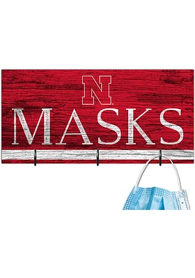 Nebraska Cornhuskers Team Color Mask Holder Sign - Red