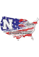 Nebraska Cornhuskers OHT USA Shape Cutout Sign - Red