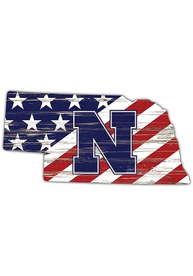 Nebraska Cornhuskers 12 Inch USA State Cutout Sign - Red