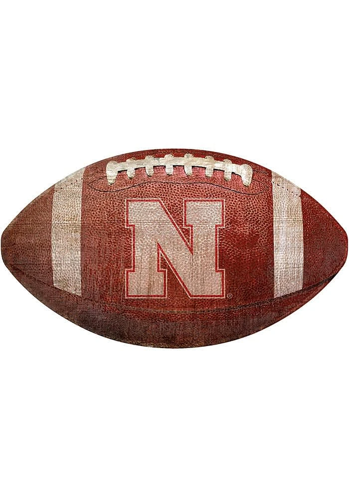 Nebraska Cornhuskers Baseball Shaped Sign - Red