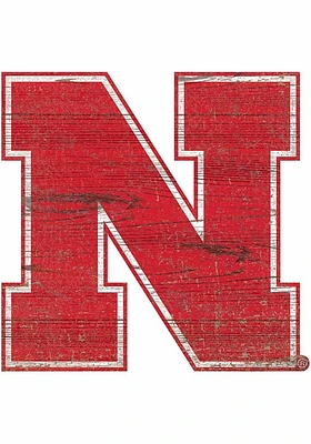 Nebraska Cornhuskers Team Logo 8 Inch Cutout Sign - Red