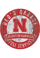 Nebraska Cornhuskers Dads Garage Sign - Red