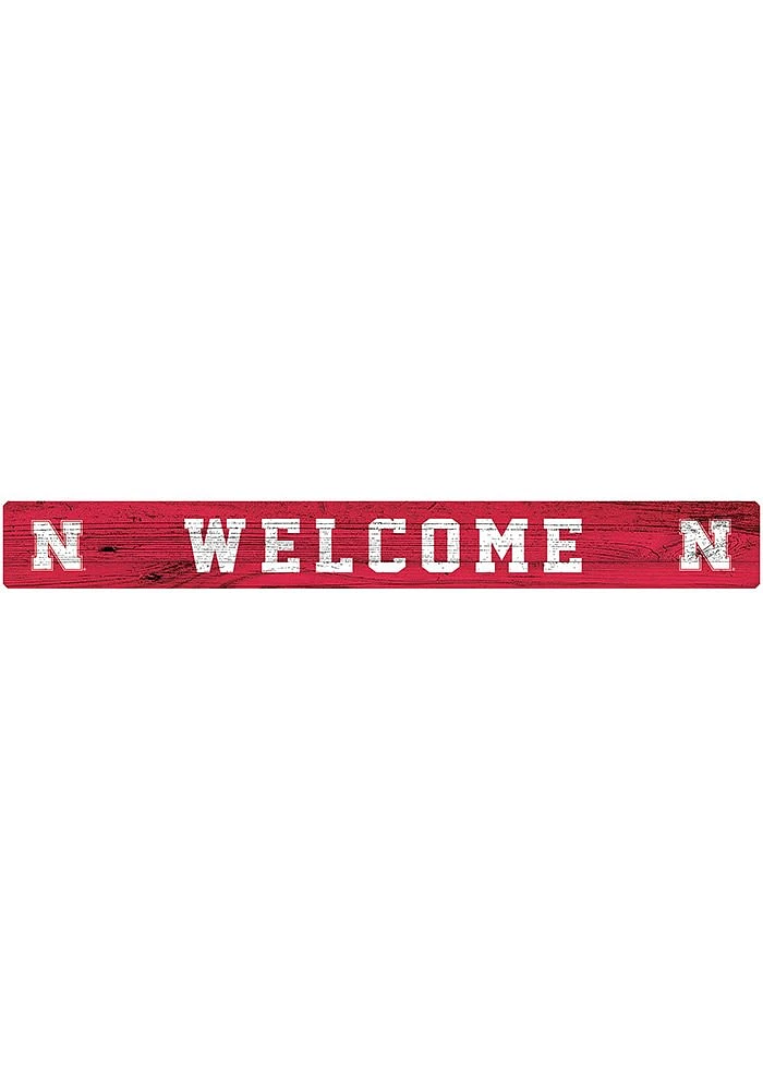 Nebraska Cornhuskers Welcome Strip Sign - Red