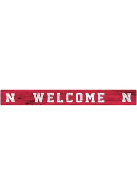 Nebraska Cornhuskers Welcome Strip Sign - Red