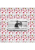 Nebraska Cornhuskers Floral Pattern Picture Frame - Red