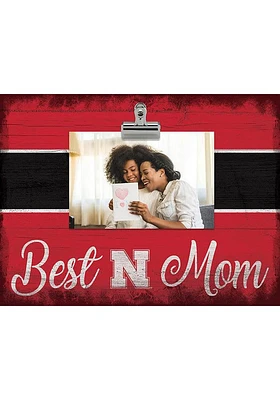 Nebraska Cornhuskers Best Mom Clip Picture Frame - Red