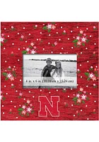 Nebraska Cornhuskers Floral Picture Frame - Red