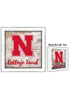 Nebraska Cornhuskers College Fund Box Sign - Red