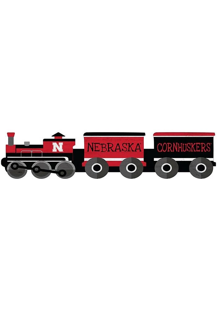 Nebraska Cornhuskers Train Cutout Sign - Red