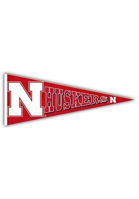 Nebraska Cornhuskers Wood Pennant Sign - Red