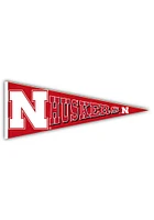 Nebraska Cornhuskers Wood Pennant Sign - Red