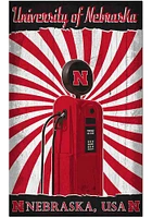 Nebraska Cornhuskers Retro Pump Location Sign - Red