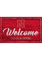 Nebraska Cornhuskers Team Welcome 11x19 Sign - Red