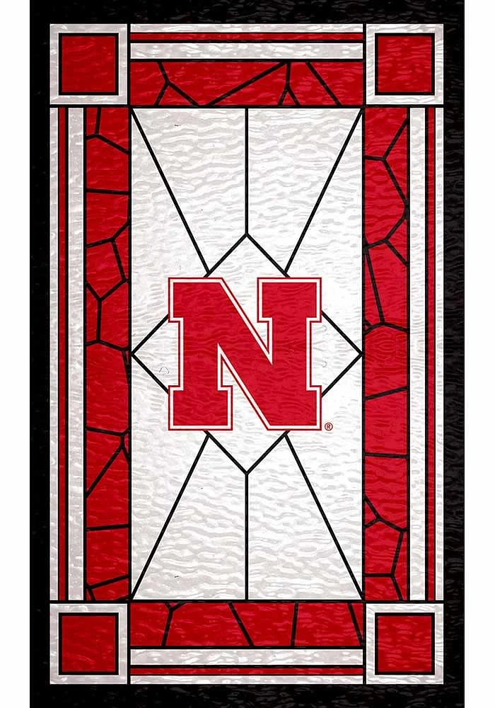 Nebraska Cornhuskers Stained Glass Sign - Red
