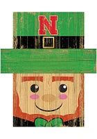 Nebraska Cornhuskers Leprechaun Head Sign - Red