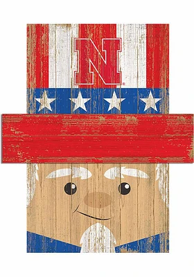 Nebraska Cornhuskers Patriotic Head Sign - Red
