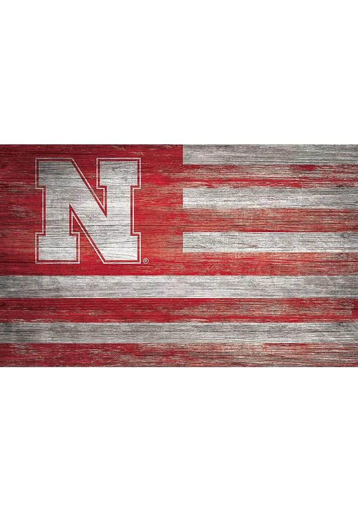 Nebraska Cornhuskers Distressed Flag Picture Frame - Red