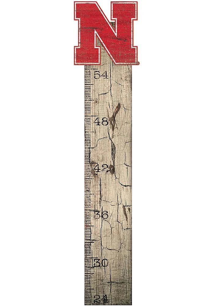 Nebraska Cornhuskers Growth Chart Sign - Red