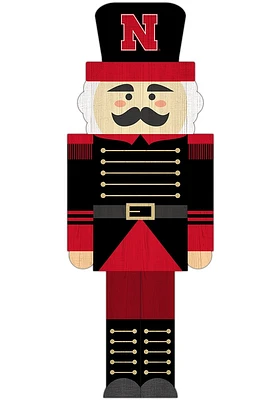 Nebraska Cornhuskers 31 Inch Nutcracker Leaner Sign - Red