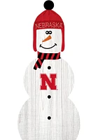 Nebraska Cornhuskers Snowman Leaner Sign - Red