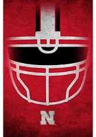 Nebraska Cornhuskers Ghost Helmet 17x26 Sign - Red