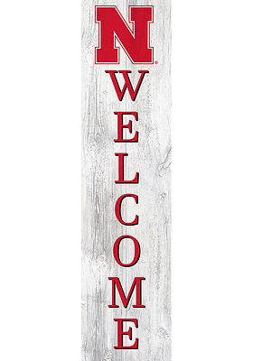 Nebraska Cornhuskers 48 Inch Welcome Leaner Sign - Red