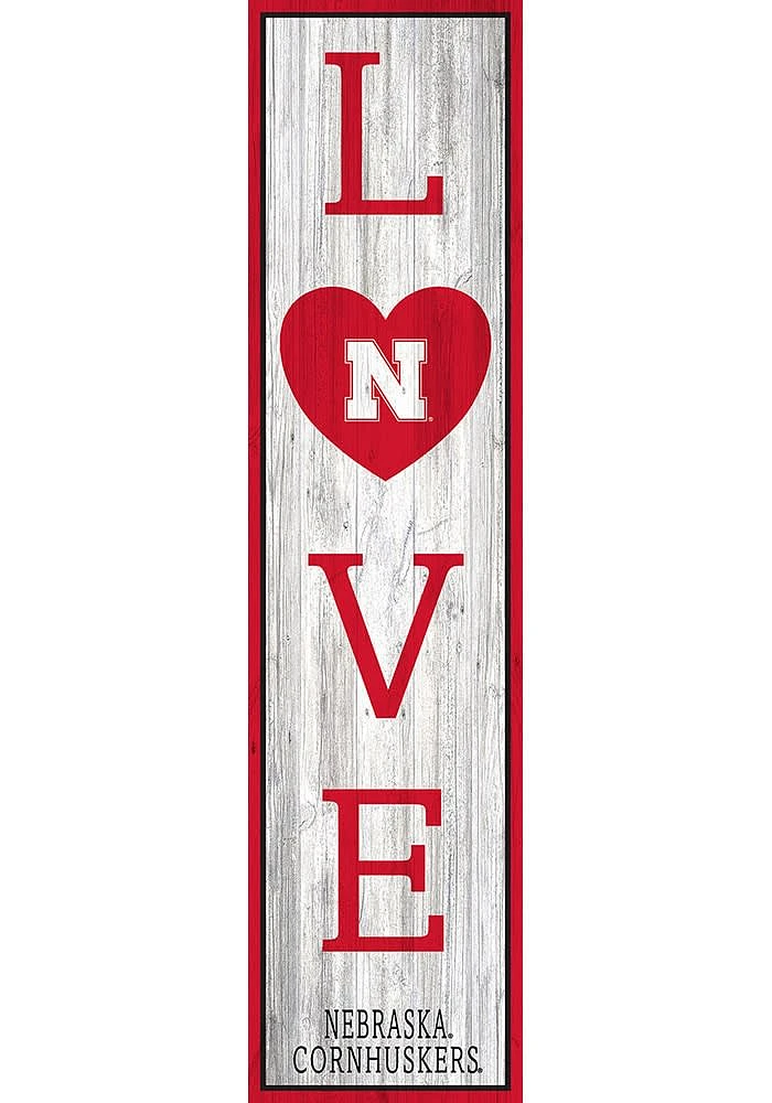 Nebraska Cornhuskers 48 Inch Love Leaner Sign - Red