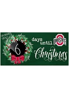 Ohio State Buckeyes Chalk Christmas Countdown Sign - Red
