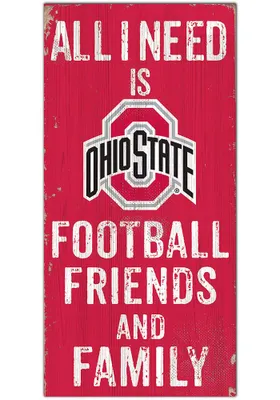Ohio State Buckeyes Football Friends and Family Sign - Red