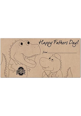 Ohio State Buckeyes Fathers Day Coloring Sign - Red