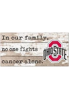 Ohio State Buckeyes No One Fights Alone Sign - Red