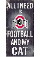Ohio State Buckeyes Football and My Cat Sign - Red