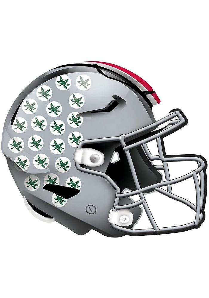 Ohio State Buckeyes 12in Authentic Helmet Sign - Red