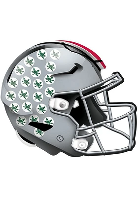 Ohio State Buckeyes 12in Authentic Helmet Sign - Red