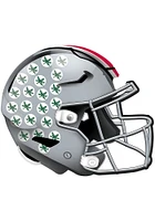 Ohio State Buckeyes 12in Authentic Helmet Sign - Red