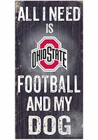 Ohio State Buckeyes Football and My Dog Sign - Red