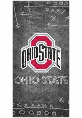 Ohio State Buckeyes Chalk Playbook Sign - Red