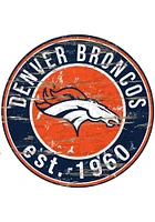 Denver Broncos Established Date Circle 24 Inch Sign - Blue